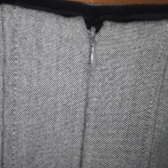 Vintage Express SZ 8 Silver Gray Birdseye Print Blazer Skirt & Jacket Suit Set - Picture 7 of 12